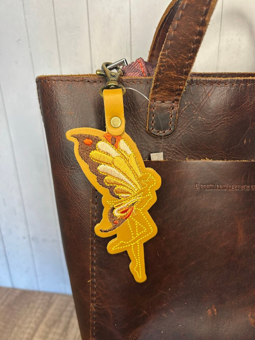 Portland Leather Fairy Charm Yellow MANGO PLG Charm NEW! Fairies Purse Charm